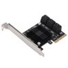 Sata Expansion Card Lightweight Portable ASM Chip 5 Connection Terminals PCB Expansion Card