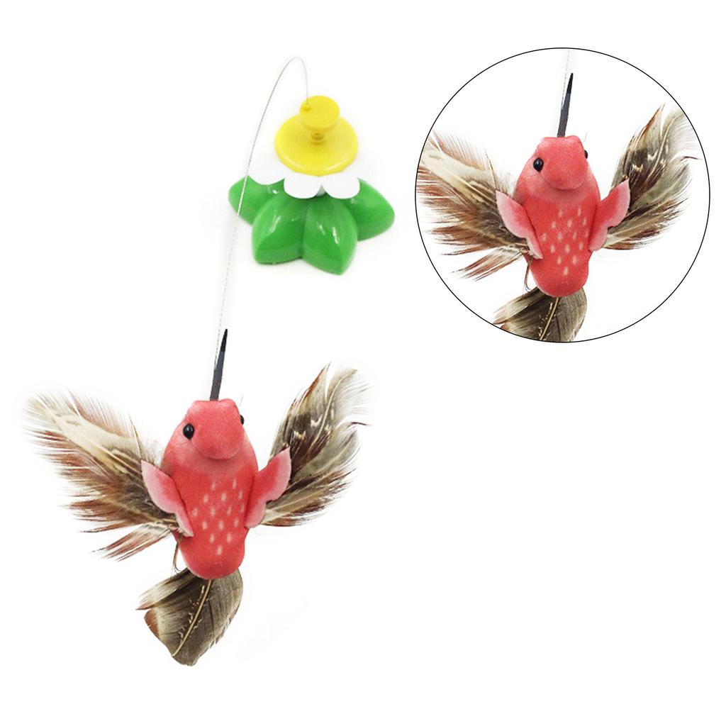 Elektryczny Patyk do Drażnienia Kota Zabawny Interaktywny Design Ptaka i Kwiatka Elektryczna Zabawka dla Kota do Użytku Wewnątrz i na Zewnątrz