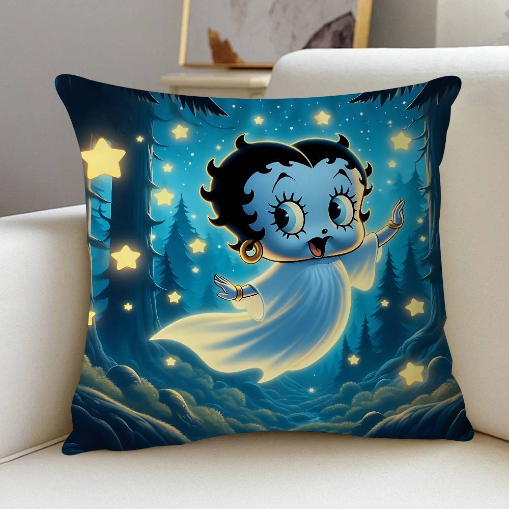 

Cute B-Betty Boop Pillowcases Home Bedding Decorative Pillow Cover Wedding Super Soft Pillow Case 12x12Inch