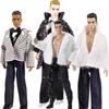 New Handsome 1/6 Male Doll Clothes Accessories Action Figure Men Fashion Cool Suit Dress Tie Shoes Dress Up Set For 30Cm Doll