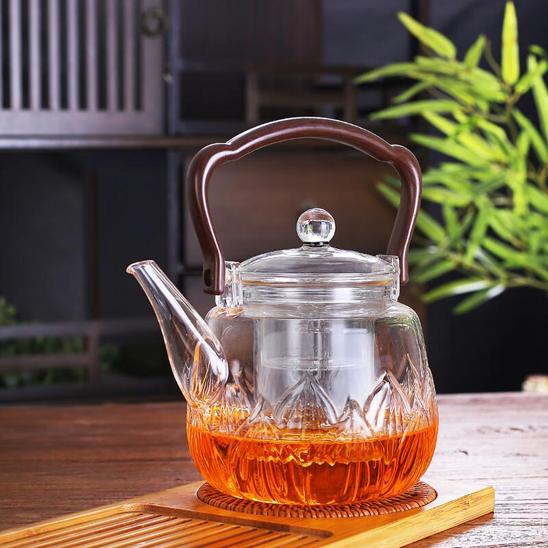 Shuangqi Bamboo Handle Glass Teapot Set with Electric Stove