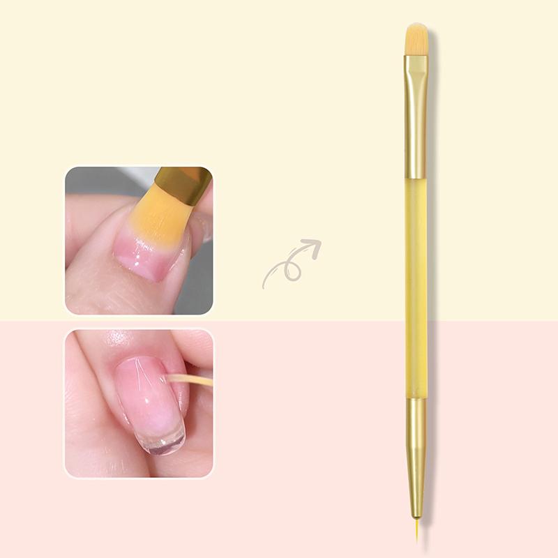 

Nail Brush Diy Gradient Nail Art Painting Pen Transparent Acrylic Sweeping Brushes Drawing Manicure Nail Tool Accessories жёлтый