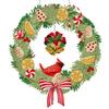 Christmas Special Shaped Diamond Painting Hanging Wreath Xmas Tree Crystal Painting Wreath Xmas Bell with LED Light Xmas Snowman