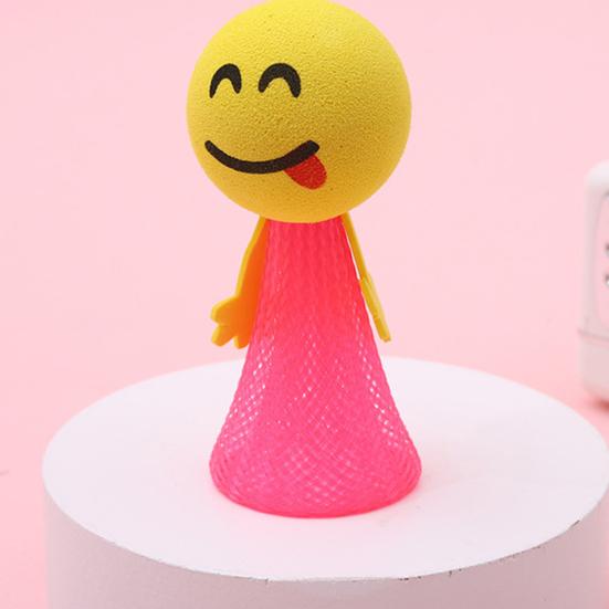 10Pcs Spring Jumping Man Toy Press Kids Bouncing Cartoon Expression Ball