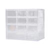 Large Capacity Daily Contact Lens Organizer Wall Mount Desktop Clear Drawer Daily Lens Storage Case 12 Grids Transparent