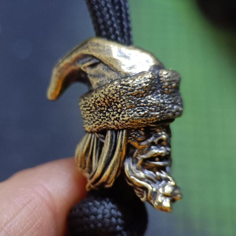 1ks Starobronzový Bezzubý Starý Muž s Bradou Přívěsek na Klíče Přívěsek na Batoh Vintage Mosazné Řemesla Starobronzové Miniaturní Ozdoby