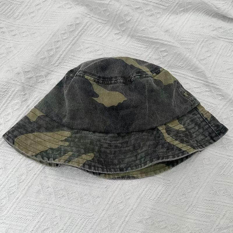 1 Pezzo Cappello a Secchiello Mimetico in Cotone Lavato per Uomo e Donna Viaggio all'Aperto Cappellino Parasole Casuale Cappelli Panama Pescatore Bob