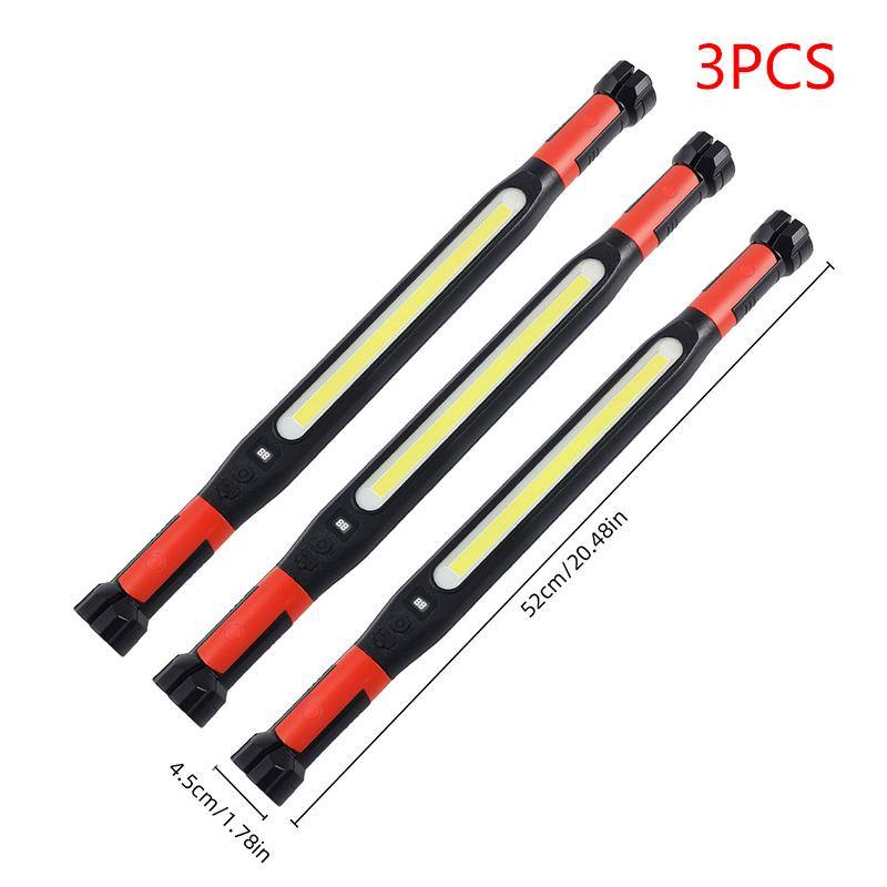 Lampe de travail LED rechargeable à haute luminosité, idéale pour les réparations d'urgence de voiture, lampe de poche magnétique puissante avec crochets et base magnétique