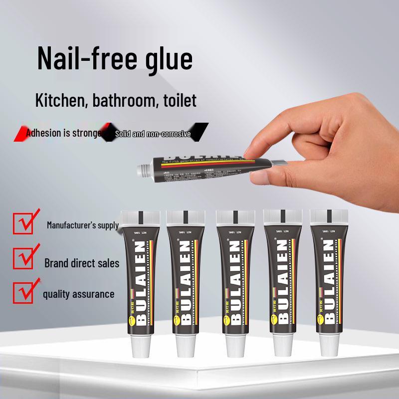 High-Strength Nail-Free Adhesive for Walls, Metal, Mirrors, Tiles, and Shelves