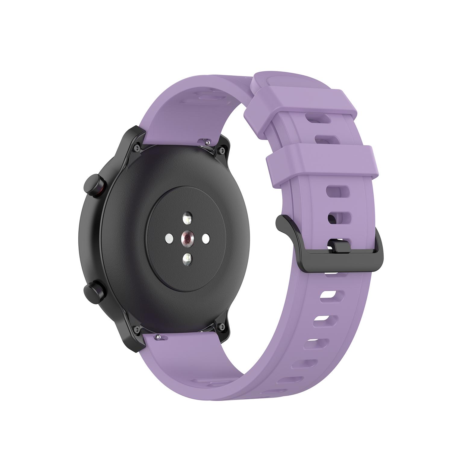 

Силиконовый ремешок 22 мм 20 мм для браслета Amazfit GTR/Stratos/GTS 4 Samsung Galaxy Watch 5 44 мм 40 мм 6 47 мм/4/3/Active 2/Huawei Watch 3/GT3 For 20mm фиолетовый