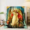 Archangel Michael Dragon Blanket Bedroom Blanket for Livingroom Couch Lunch Break Soft Throw for Friend's Festival Gift