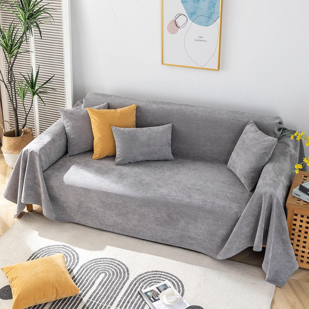 Four Seasons Universal Fabric Style Solid Color Waterproof Sofa Towel Simple Pet Urine Barrier Sofa Cushion Towel