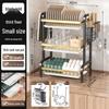 Black Gold Double Layer Countertop Dish Drying Rack