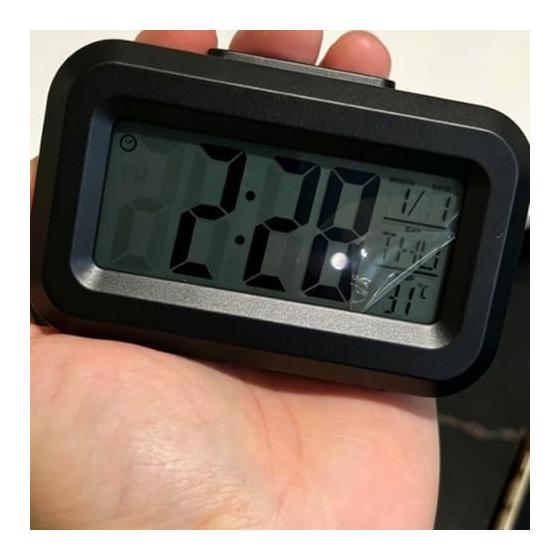 Clock Small LCD Display for Desk Electronic Clock Time Western Year Date Synchronized Display of Day of the Week and Environmental Temperature Meets