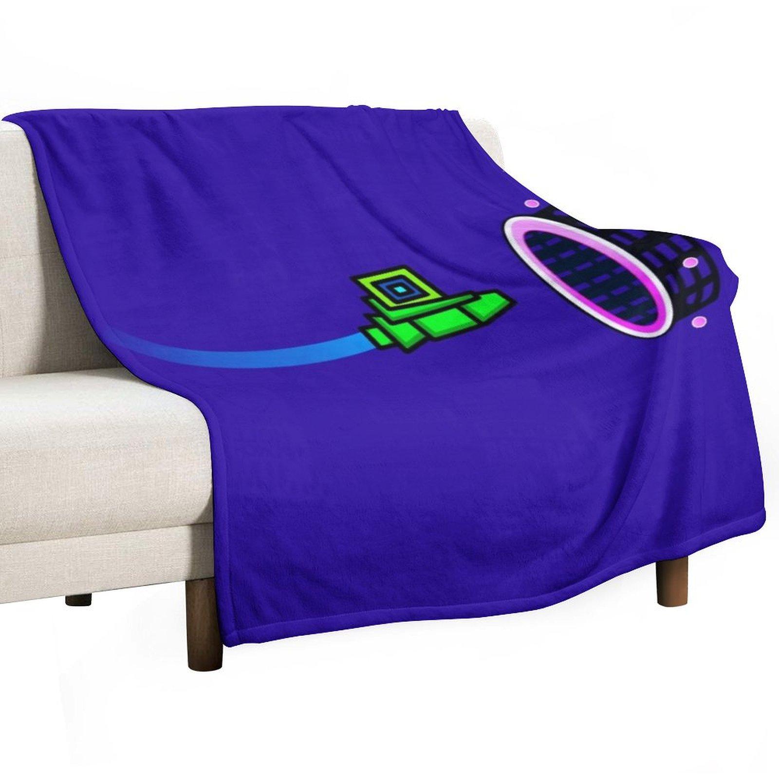 Geometry Dash Throw Blanket Hairy Flannels Luxury Designer Comforter Blankets 30x40in