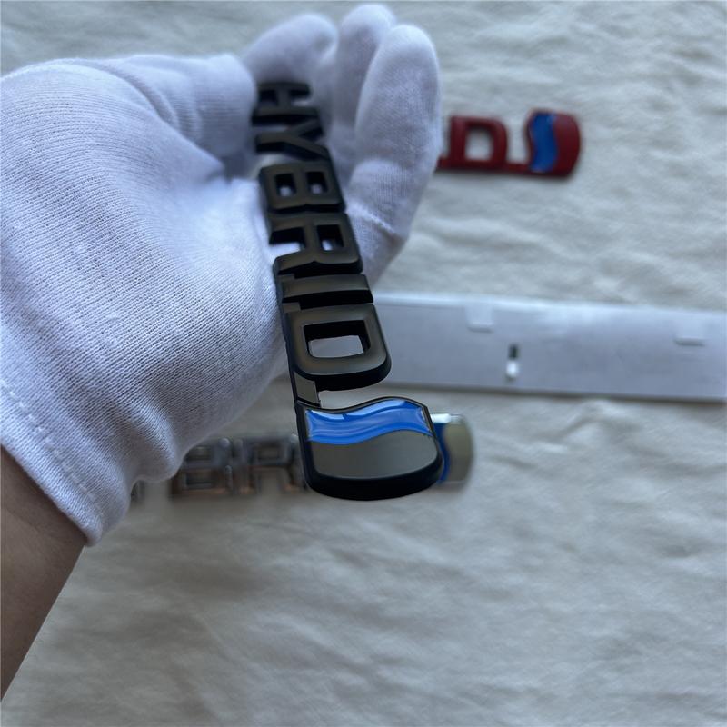 HYBRID Metal Car Logo Decorative Stickers Are Suitable for Decal Accessories On the Rear Side of the Trunk of the Entire Car Bod