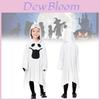 Disfraz de Cosplay de Fantasma Blanco Para Niños Con Guantes Elegantes Perfecto Para las Festividades de Halloween