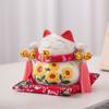 Ornament din ceramică de floarea soarelui Maneki Neko, porțelan, pisica norocoasă, cutie de bani, figurină, decorare, pisică centrală pentru mascotă
