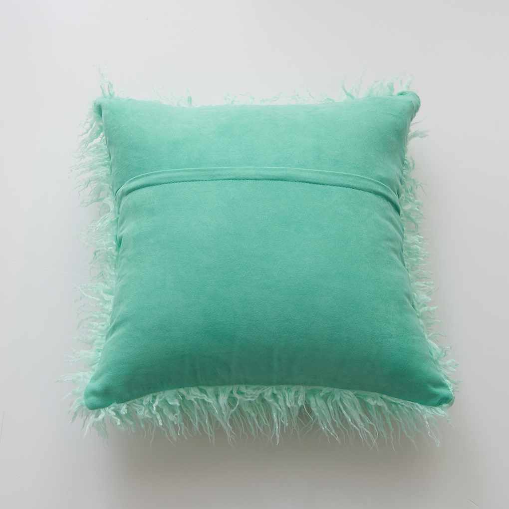 Fluffy Plush Square Waist Throw Pillow Case Sofa Cushion Cover Home Room Decors