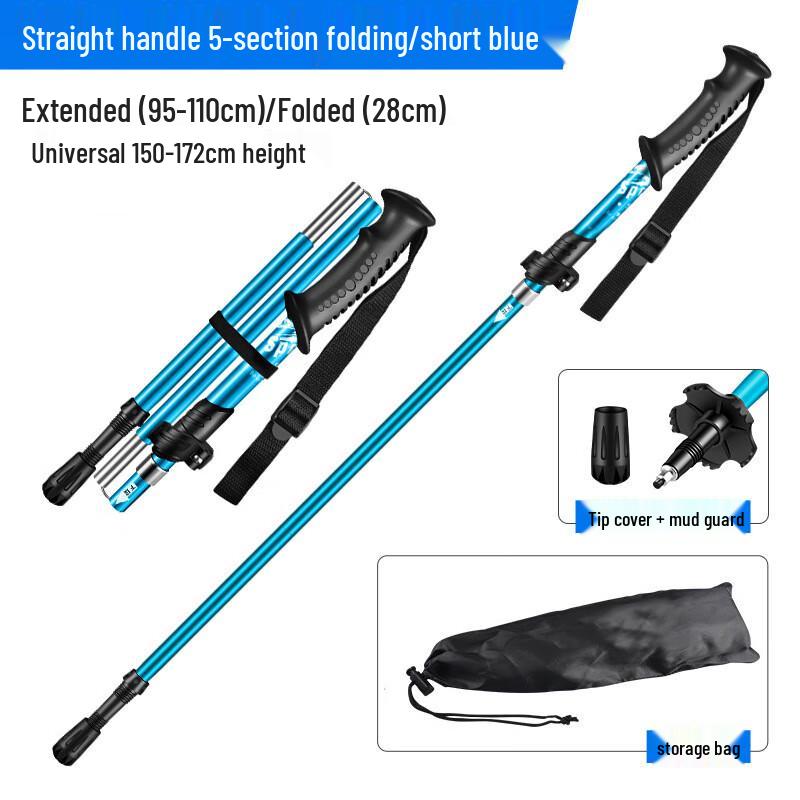 Linpan 5-Section Foldable Aluminum Trekking Pole