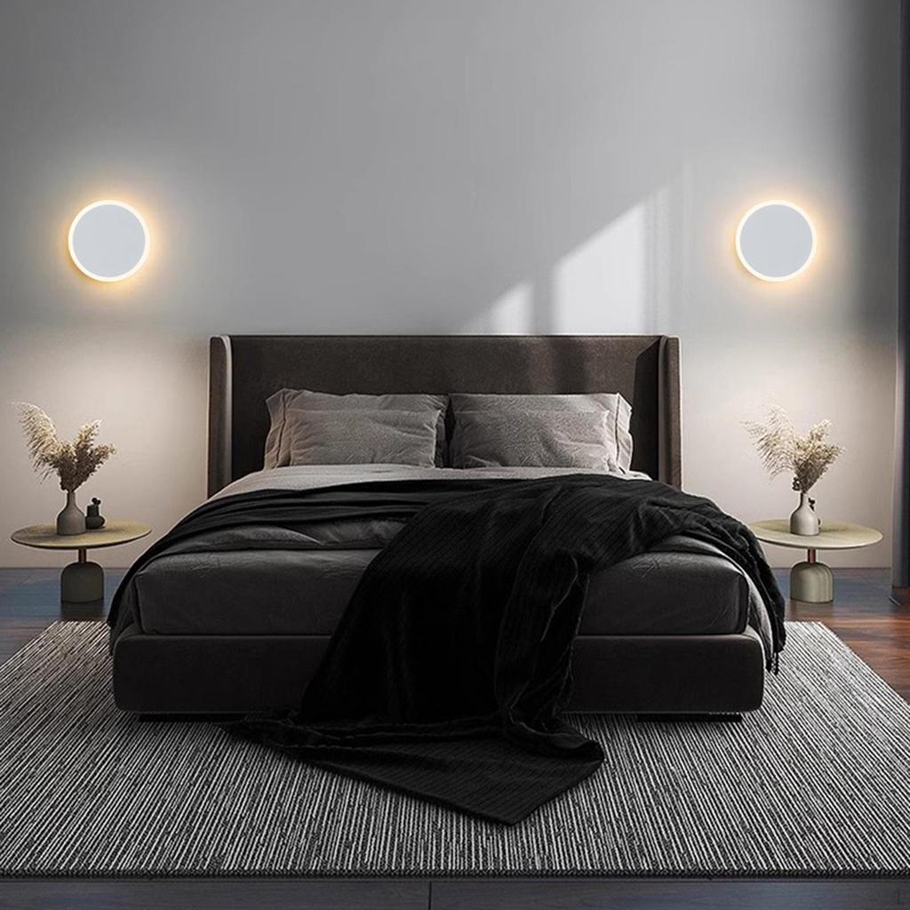 Contemporary Circular Wall Sconce with Adjustable Brightness for Home Decor