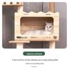 Large Wooden Cat Tree with Space Capsule & Scratcher
