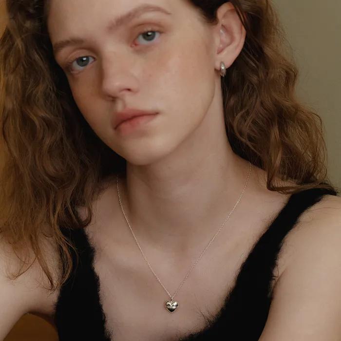Volume Heart Necklace (2color)