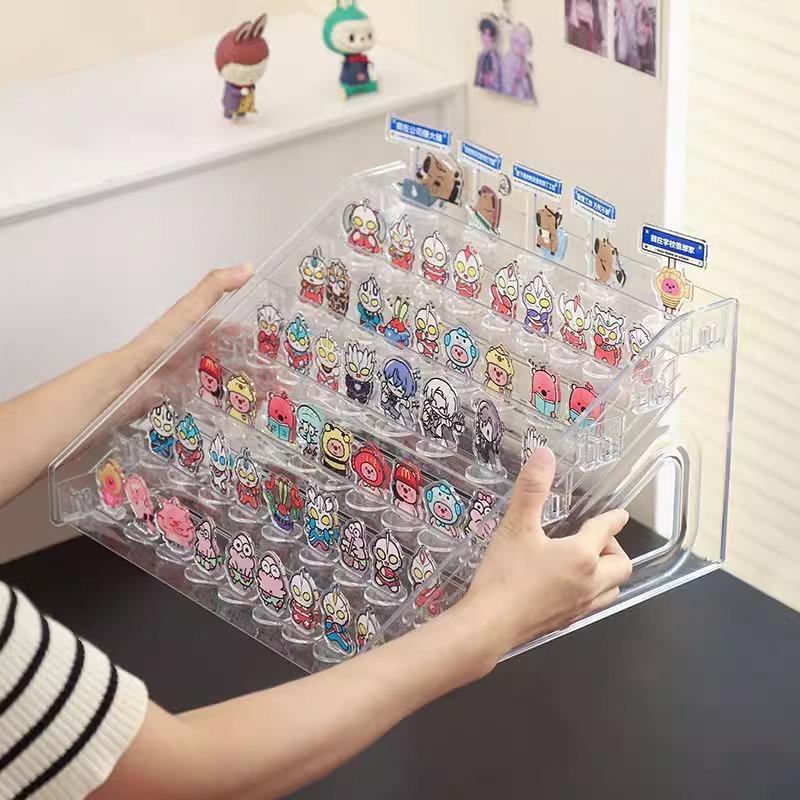 Version Display Stand Action Figure Cute Toy Desktop Organizer Holder Large Capacity Modern Minimalist Style Plastic Material