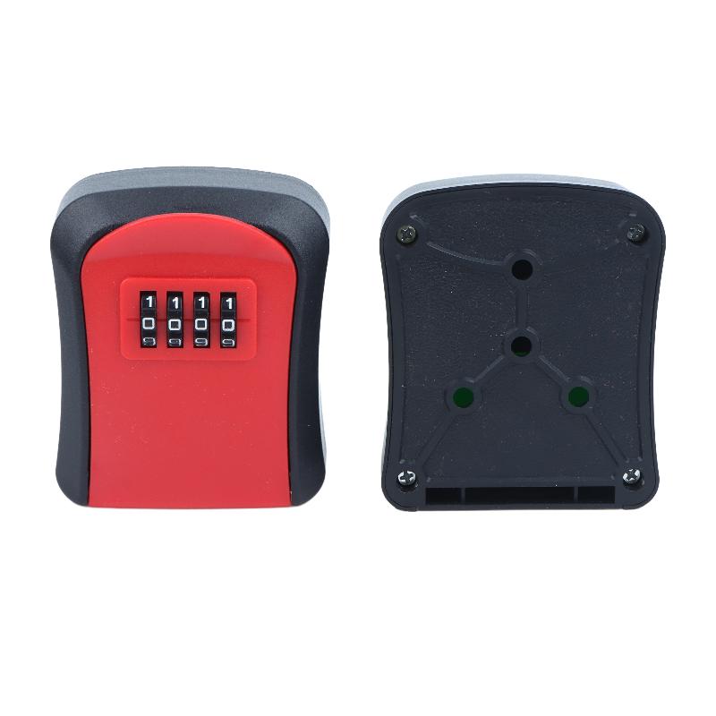 Wall Mounted Key Safe Box 4 Digits Password Lock High Durability Anti-Pry Key Keeper for School Apartment Entrance