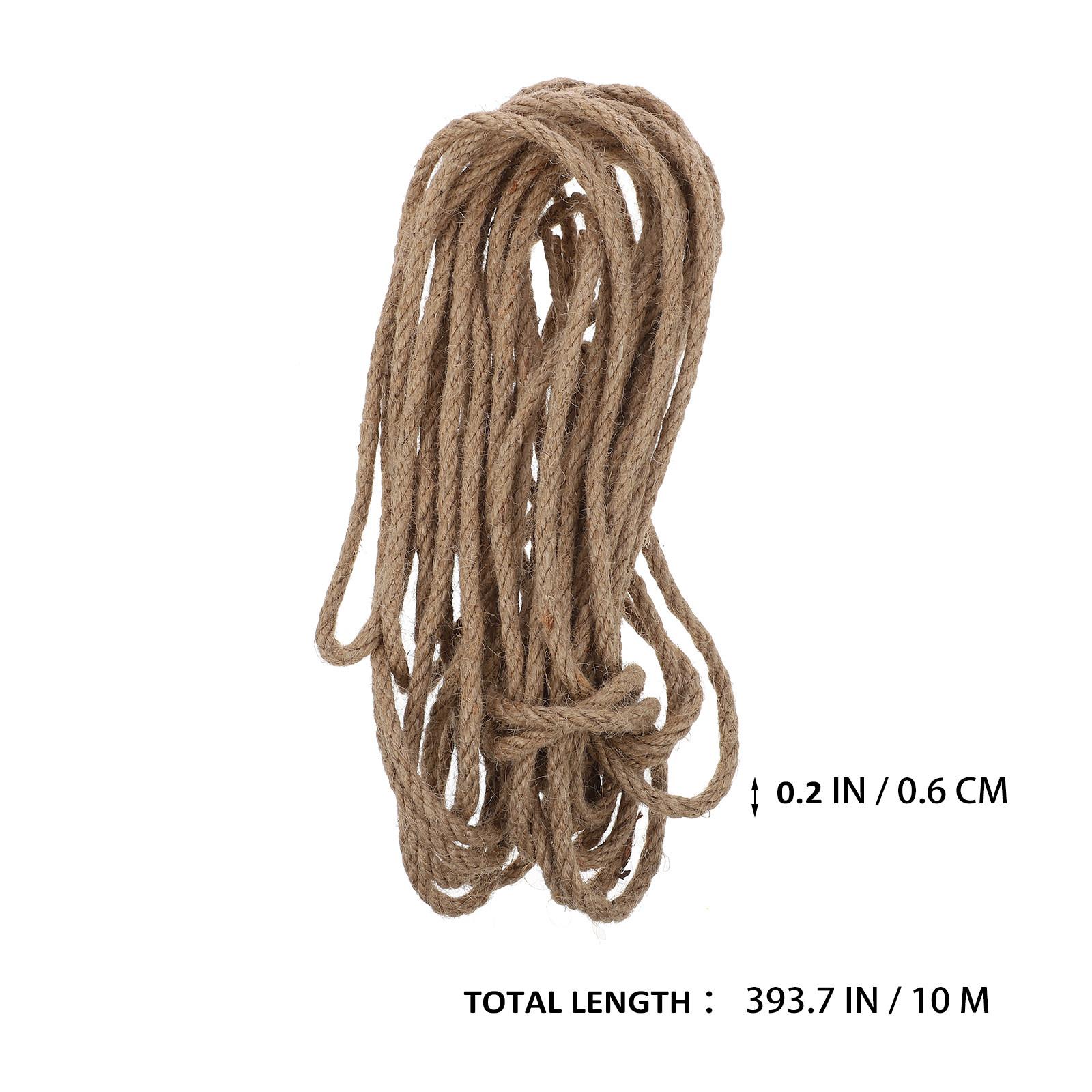 1 Bundle Natural Hemp Rope Thick Jute Rope for Crafts Twine DIY Projects Gift Wrapping Binding Decoration Twine for Crafts