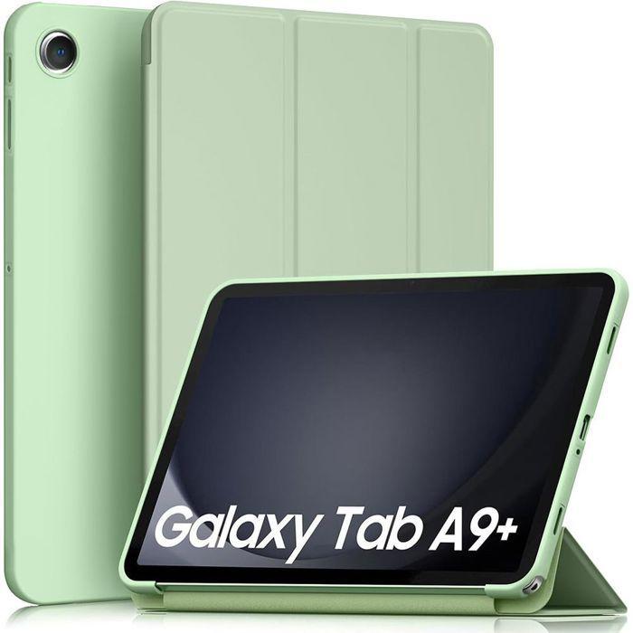 Coque de Protection - E.F.Connection - pour Samsung Galaxy Tab A9 Plus / A11 Plus - Antichoc - Support Pliable - Vert