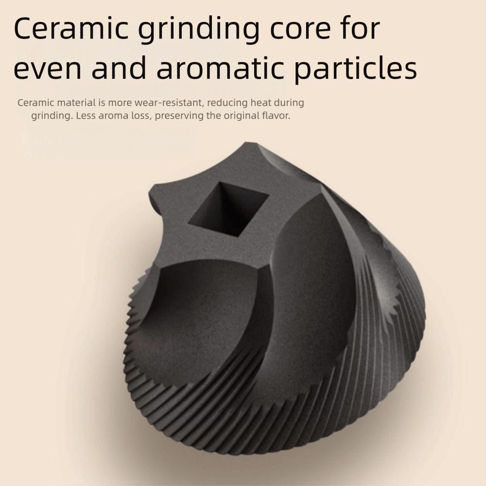 Ceramic Grinding Core Coffee Bean Grinder Clear Bin Detachable Hand-Cranked Coffee Mill 35-Gears Adjustable Effort Saving