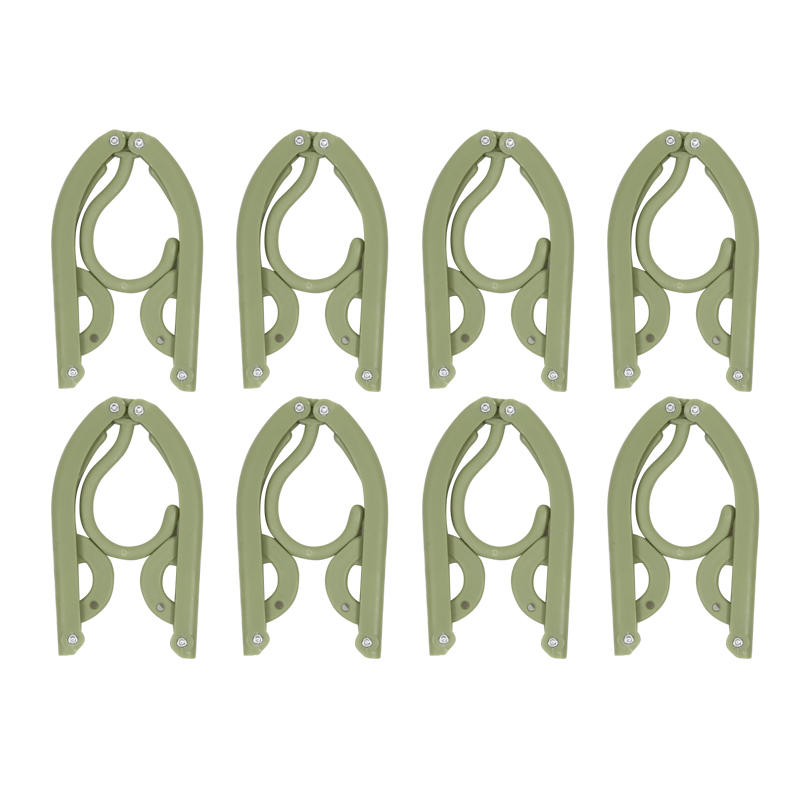 8Pcs/set Foldable Hangers Universal Compact Clothes Drying Racks with Storage Pouch Travel Cruise Ship Essentials Accessories