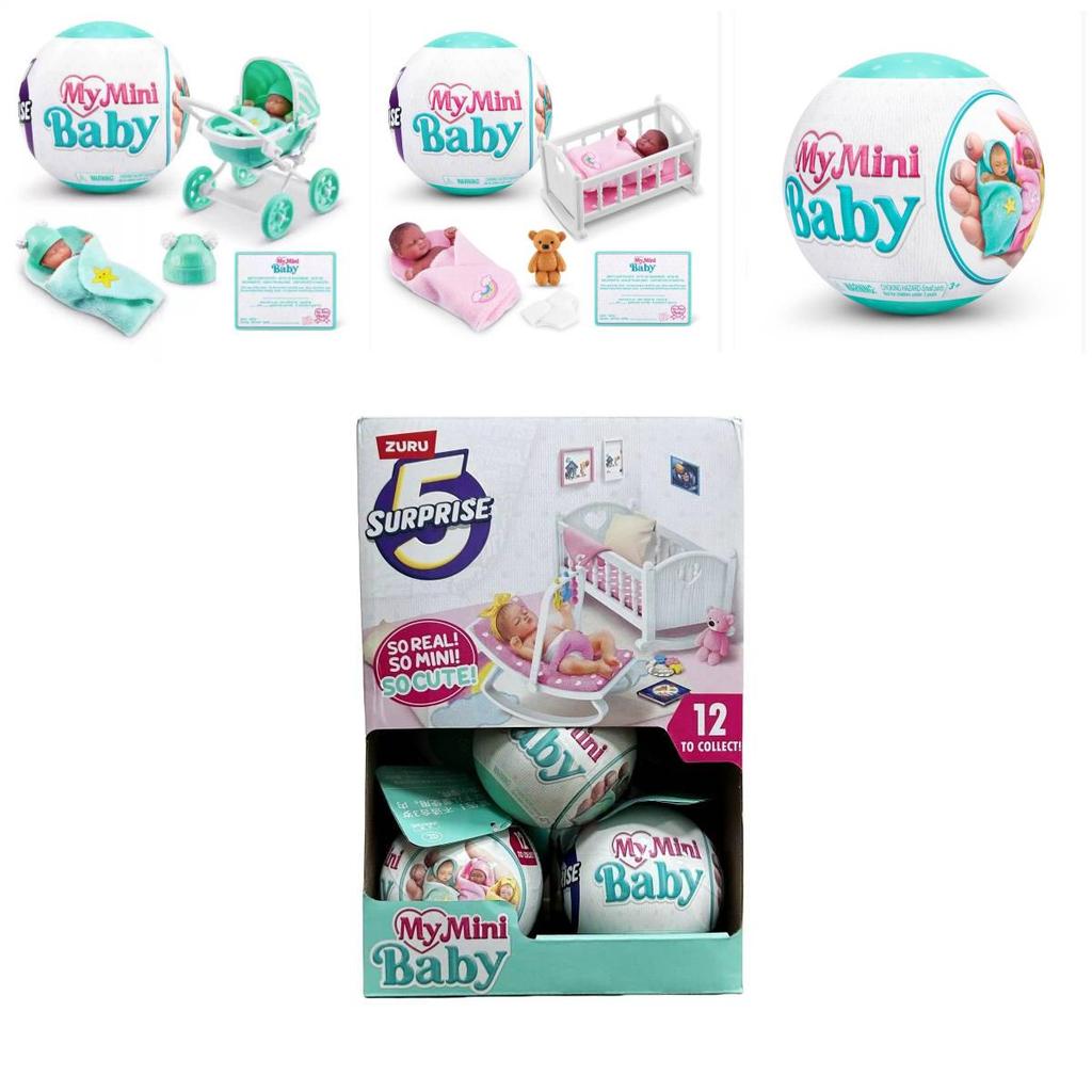 Plastic Baby Ball Surprise Toy With Doll Carriage And Furniture For Kids Playroom