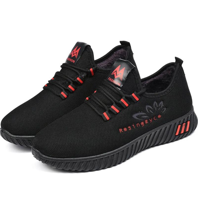 

Женская зимняя тканевая обувь, спортивная обувь, сверхлегкая дышащая обувь для мам, износостойкая бархатная хлопковая обувь 35 красный