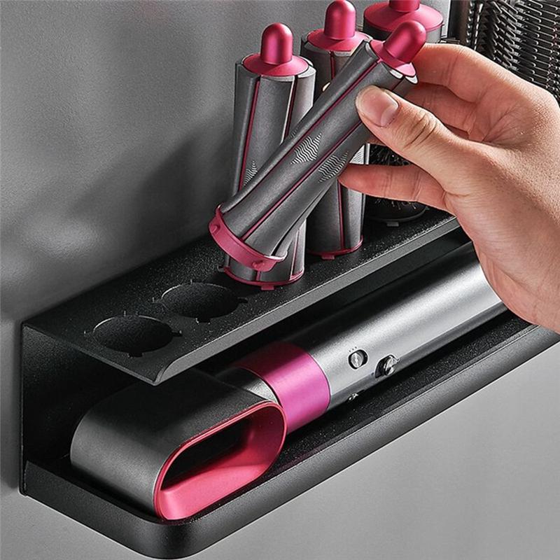 ABMH-New Wall-Mounted Dryer Hair Curler Storage Rack Suitable For Dyson Airwrap Bathroom Shelf Hair Care Tool Storage