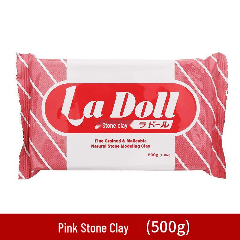 Ladoll White Air-Dry Clay Kit 500g - No-Bake DIY Stone Clay for Figures