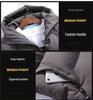 Men's Hooded Cotton Jacket - Thick, Solid Color, Plus Size, Autumn/Winter Outerwear