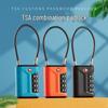 TSA Combination Padlock with Steel Wire - Color Block for Luggage & Gym Bags