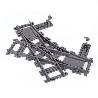 MOC Yaratıcı Uzman Fikirler Şehir Treni Tek Makas R40 Makaslar Raylar Raylar Tuğlalar Yapı Taşları Kendin Yap Oyuncaklar çocuk hediyesi