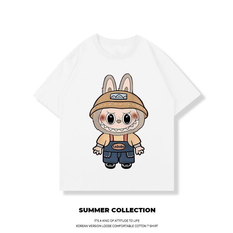 

LABUBU clothing new style big boy girl unisex T-shirt short sleeved 140