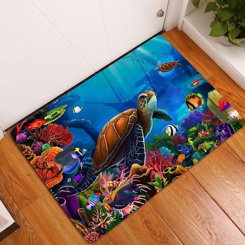 Underwater World Large Carpet Rug for Home Living Room Bedroom Sofa Doormat Decor Kids Play Area Rug Carpet Non-slip Floor Mat
