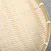 Bamboo Woven Basket Tray Flat Wicker Round Fruit Basket Woven Food Storage Shallow Tray Decorative Serving Tray for Home Kitchen