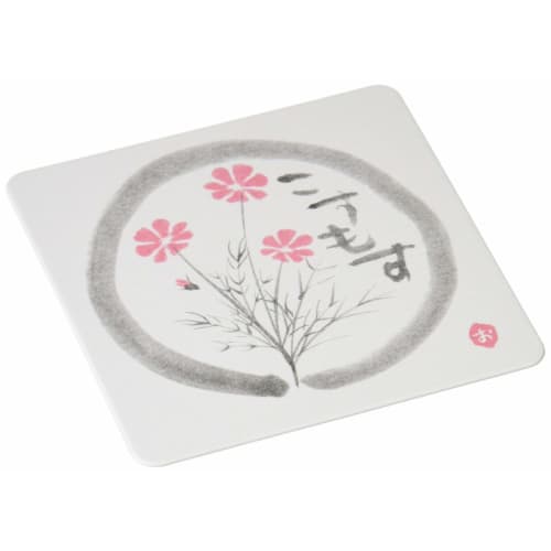 Daikoku Kogyo "Commercial Use" Floral Paper Coasters, Square, Cosmos, 100 Count, Product Number: 3362323