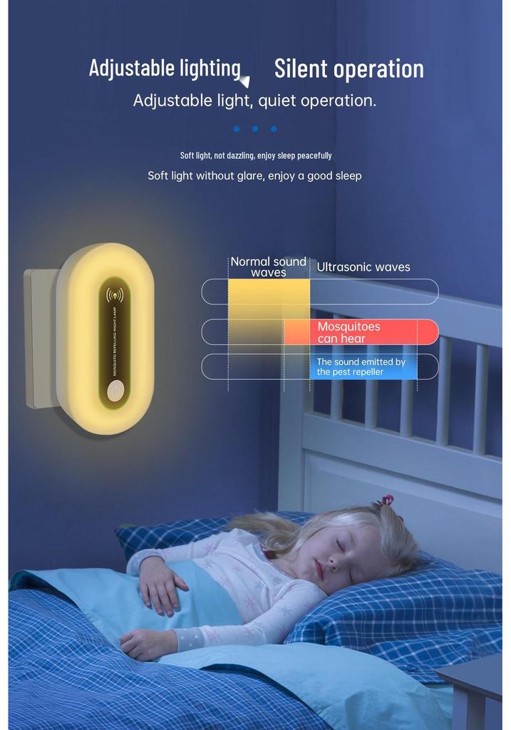 2024 Ultrasonic Silent Pest Repeller with Night Light - Energy Saving Rat, Cockroach, Insect, and Mosquito Control for Home