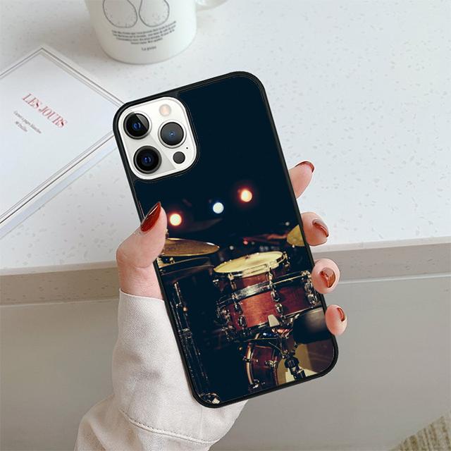 Drums music Phone Case For iPhone 17 Air 13 12 14 15 16  Cover For Apple iPhone 17 Air 14 15 16 Pro Max 6S Plus Coque