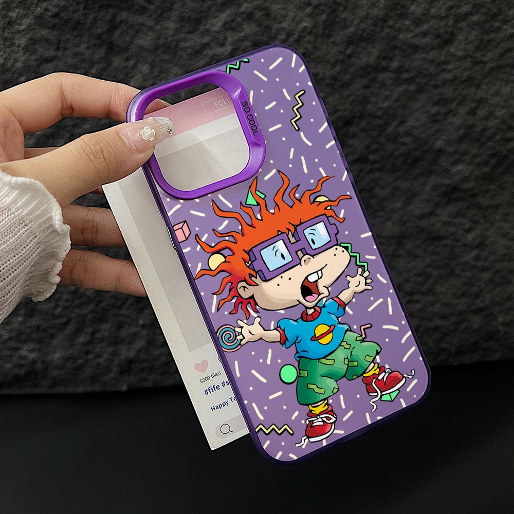 Funny Cartoon R-Rugrat Children Phone Case for Samsung Galaxy S26 S25 Edge S24 S23 S22 S21 FE S20 Ultra Plus 5G Silver Cover