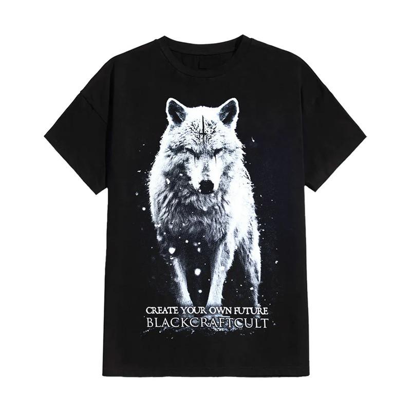 Black Metal Band Wolves In The Throne Room Digital Print American Pure Cotton Shortsleeved Tshirt for Men