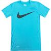 Nike Koszulka Męska Casual z Krótkim Rękawem z Nadrukiem Logo Swoosh Wygodna Szybkoschnąca Niebieska 821834-418