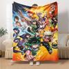 Heroic Anime Characters Flannel Blanket Super Soft Warm Cozy Blanket For Sofa Bed Office Travel Allseason Home Decor Gift